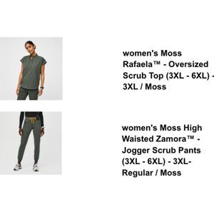 FIGS Women's Scrub Set 3X Moss